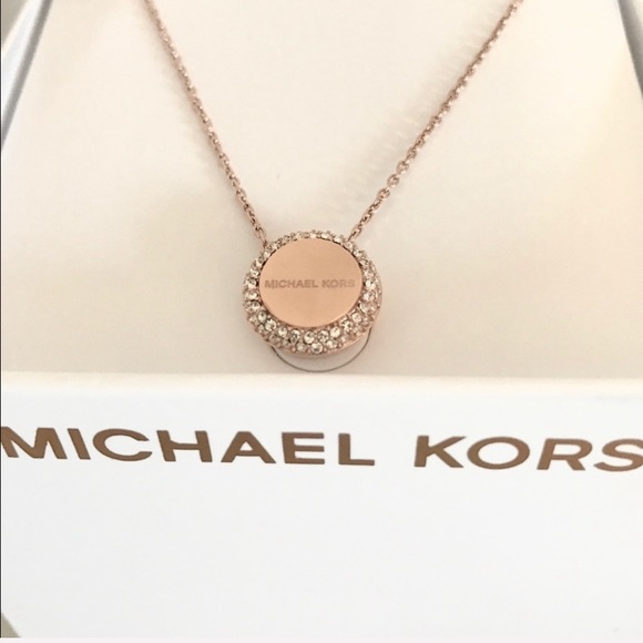 NWT authentic MK rose gold logo pendant - Picture 4 of 7
